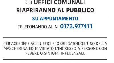 Uffici comunali aperti su appuntamento