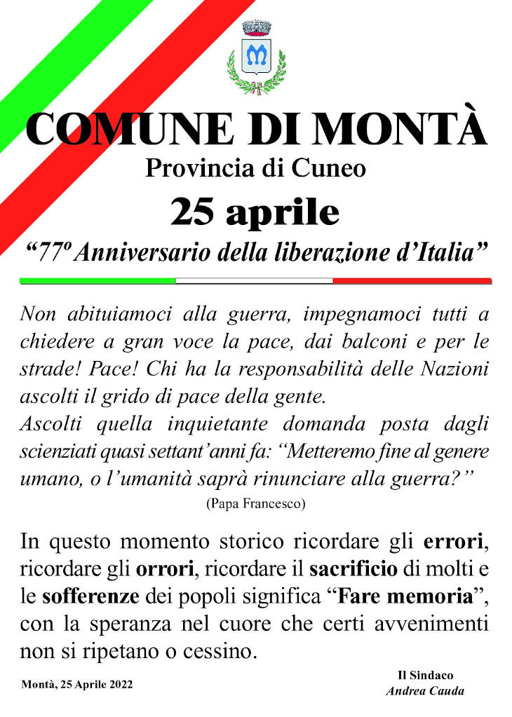 Festa della liberazione d'Italia 25 aprile