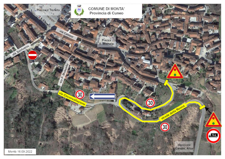 Modifica viabilità strada della Renna Montà