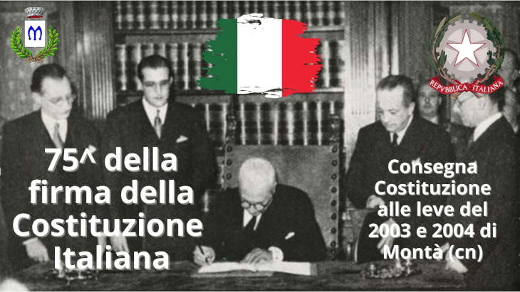 75 anni della Costituzione della Repubblica Italiana. Montà 27 dicembre 2022