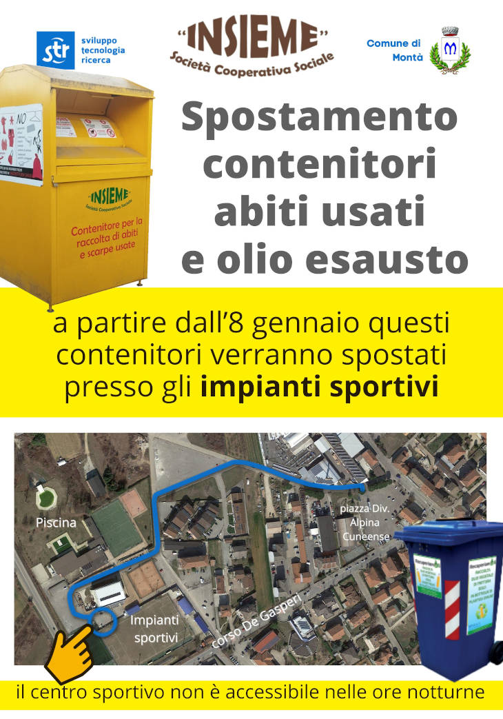 Comune di Montà- Da venerdì primo aprile raccolta degli scarti organici  ECOSPORTELLO