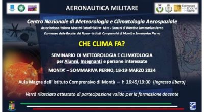Seminario di Meteorologia e Climatologia “CHE CLIMA FA”. 18 e 19 marzo 2024