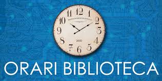 ORARIO BIBLIOTECA COMUNALE