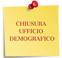 Chiusura Ufficio Anagrafe e Stato Civile